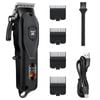 NNEOBA Professional Cordless Hair Clipper Set Wet & Dry Grooming Kit Black