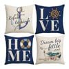 Catzon 4 Pcs Summer Decorative Throw Pillow Covers for Bedroom Living Room 45X45cm
