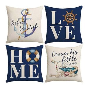 Catzon 4 Pcs Summer Decorative Throw Pillow Covers for Bedroom Living Room 45X45cm
