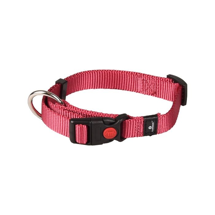 Flamingo Ziggi Cherry Red Dog Collar - Medium