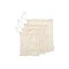 J Elliot Home Lemonade Karma Set of 4 Cotton Natural Mesh Storage Bag Set