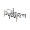 Mingle Wood & Metal Queen Bed Frame – Maple And Black
