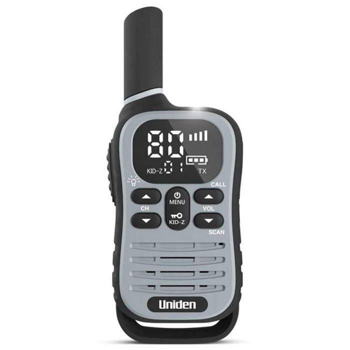 Uniden UH45 Max UHF CB HH Radio w Kid Zone Plus - Grey