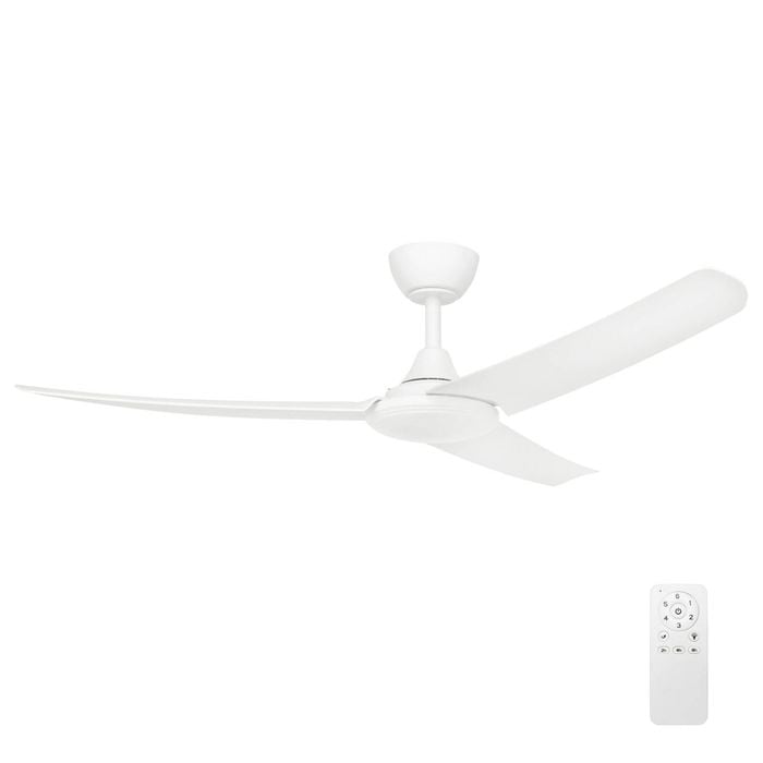 Brilliant 132cm White Matte Duque 3 Blade DC Ceiling Fan With Remote
