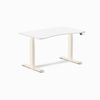 Desky Dual Ergo Edge Sit Stand Desk Wheat Frame 120cm