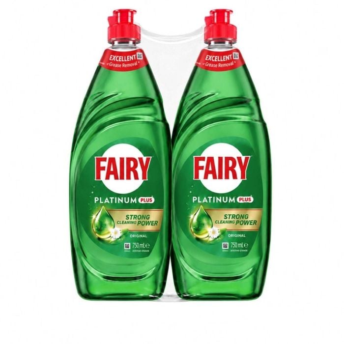 Fairy 750mL Platinum Plus Dish Liquid Original - 2 Pack