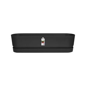 Elho 69cm Living Black Greenville Self Watering Plant Pot