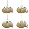 4PK Urban Renee Treml Animals Hanging Decoration 10cm Grey/Brown Assorted