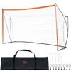 Vevor 364x193 Cm Portable Soccer Goal Orange Steel Fiberglass Structure With Carry Bag