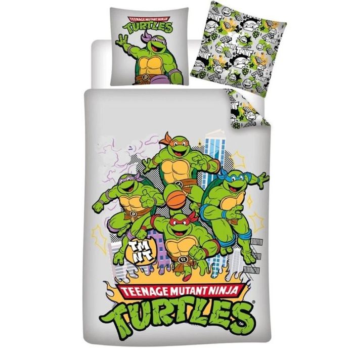 Nickelodeon Teenage Mutant Ninja Turtles Kids Cotton Quilt Cover Set - Single Bed Size