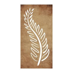 Strol 1200 x 600mm Corten Steel Silver Fern SereneScreen