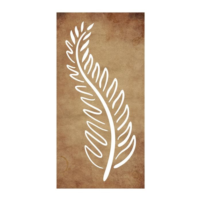 Strol 1200 x 600mm Corten Steel Silver Fern SereneScreen