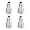 4x Mondo Stainless Steel #8 Round Piping Tip Icing Cake Decorating Nozzle Silver