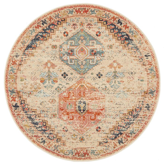 Heritage 854 Autumn 150x150cm Round - Small Pet Friendly Power Loomed Rug