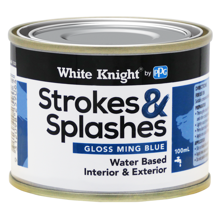 White Knight 100ml Ming Blue Strokes And Splashes Paint