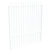 ProtectorAl 1201 - 1500 x 1800mm Pearl White Aluminium Garden Gate Picket Top with Mid Rail