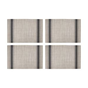 4pk Maxwell And Williams Table Accents Linen Look Placemat 45x30cm - Black