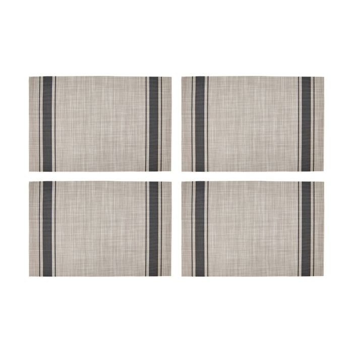 4pk Maxwell And Williams Table Accents Linen Look Placemat 45x30cm - Black