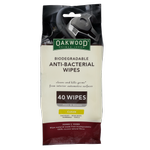 Oakwood 200 x 150mm Biodgrd Anti-Bacterial Wipe - 40 Pack