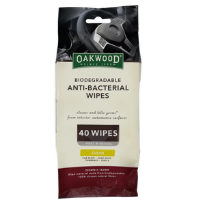 Oakwood 200 x 150mm Biodgrd Anti-Bacterial Wipe - 40 Pack