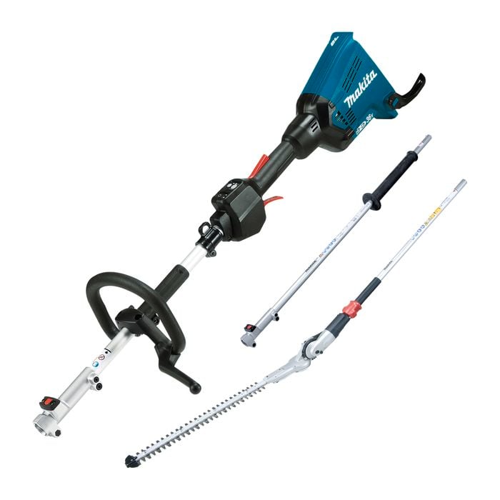 Makita 18V x 2 Brushless Multi-Function Powerhead With Extension Pole And Hedge Trimmer Attachment - Skin Only