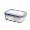 Glasslock Duo Tempered Glass Rectangular Container 670ml With Lid
