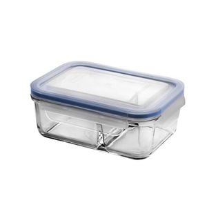 Glasslock Duo Tempered Glass Rectangular Container 670ml With Lid