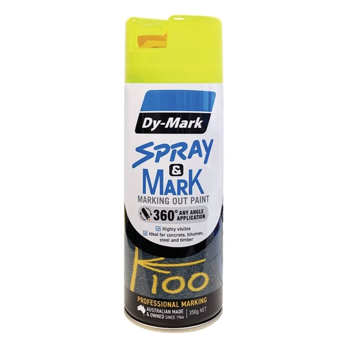 Dy-Mark 350g Fluro Yellow Spray & Mark Spray Paint