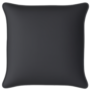 Mojo 60cm Solid Black Cushion Cover With Pipe