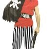 PIRATE MAN Costume Carribbean Halloween Buccaneer Fancy Dress Cosplay - Black/White | One Size | Carribbean