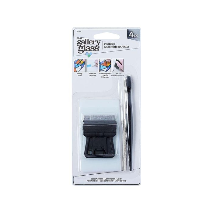 Plaid 4 Piece Gallery Glass Tool Set