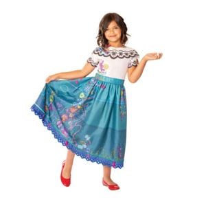 Mirabel Deluxe Halloween Costume Child Encanto Disney Dress with Tassels, 4-6-YRS