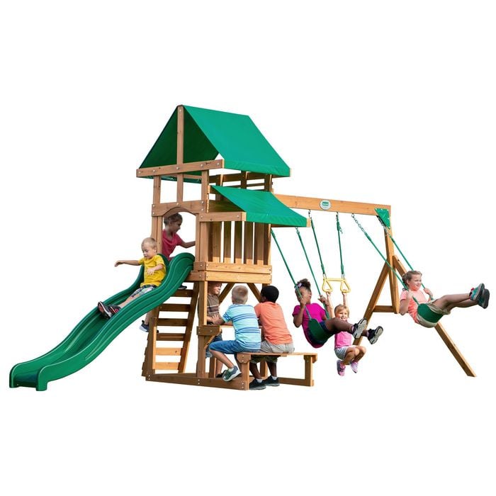 Wooden Swing Station Swing Set Afterpay Backyard Discovery Belmont