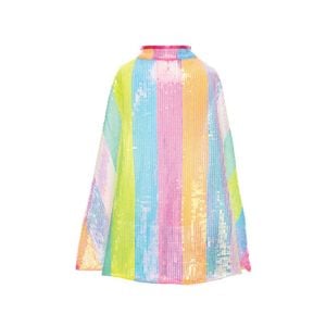 Great Pretenders Stripy Sequins Cape Kids/Girls Party Costume 4y+ Size 4-6