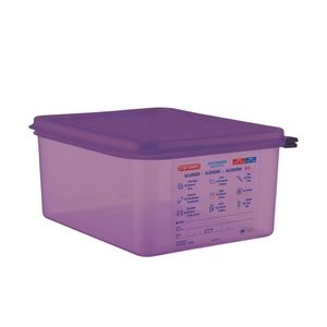 Araven Gastronorm Food Container Allergen Polypropylene Purple Gn 1/2 10ltr