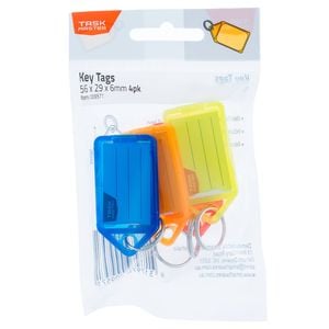 Taskmaster Key Tag with Key Ring - 4 Pack