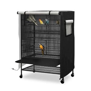 Catzon Waterproof Bird Cage Cover Washable Blackout Drape Universal-black