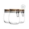 Argon Tableware 6 Piece Storage Jar with Wooden Lid Set - Round - 750ml