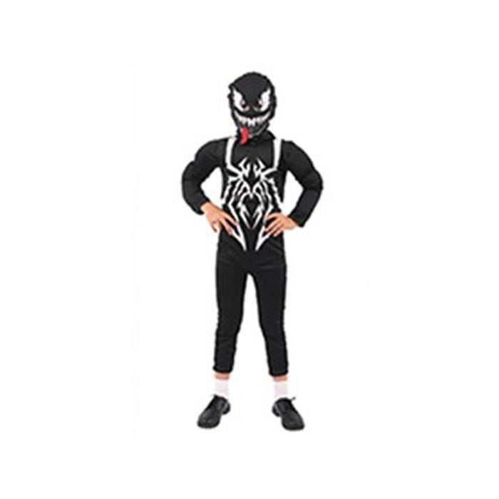More Than Party Boys Venom Costume Black Jumpsuit With Mask XX Large 152x64cm