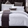 CottonMore 100% Cotton 650TC 1cm Sateen Striped White Quilt Cover Set  - King