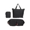 KOELE Black Shopper Bag Tote Bag Foldable Travel Laptop Grocery KO-DUAL