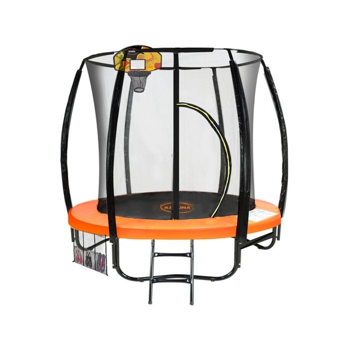 Kahuna Trampoline 6ft With Basketball Set - Orange