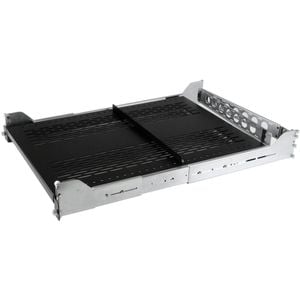 StarTech 2U Sliding Rack Shelf – 24" Deep – Vented – 125lb Capacity – Heavy-Duty Server Rack Accessory