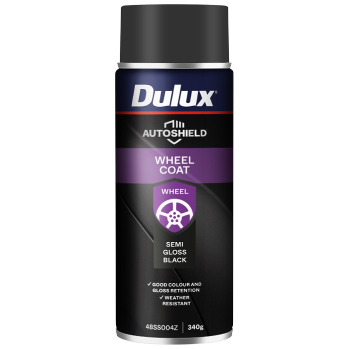 Spray Paint Dulux Autoshield 340G Sg Black Wheel Coat