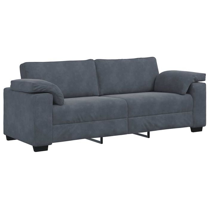 vidaXL 3-Seater Sofa Dark Grey 178 cm Velvet sofa 3-seater couch velvet sofa
