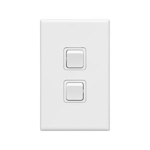Deta X7 Double Vertical Switch - Matt White