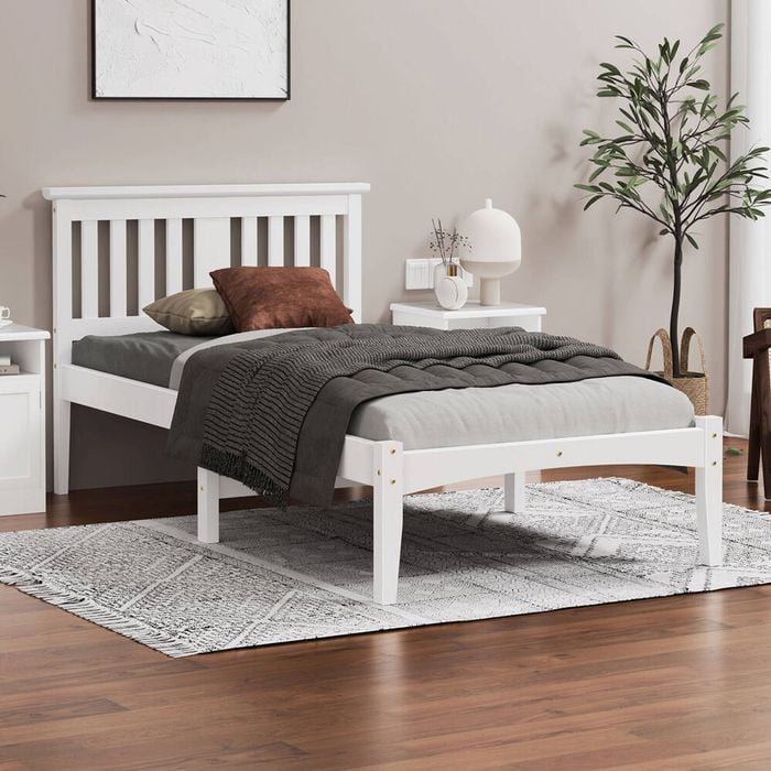 ALFORDSON Bed Frame Single White