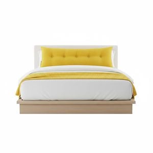 SOGA Home & Living Bundle – Yellow Triangular Wedge Pillow & Yellow Striped Flannel Throw