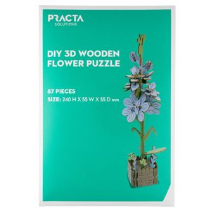 Practa Solution DIY 3D Wooden Flower Puzzle