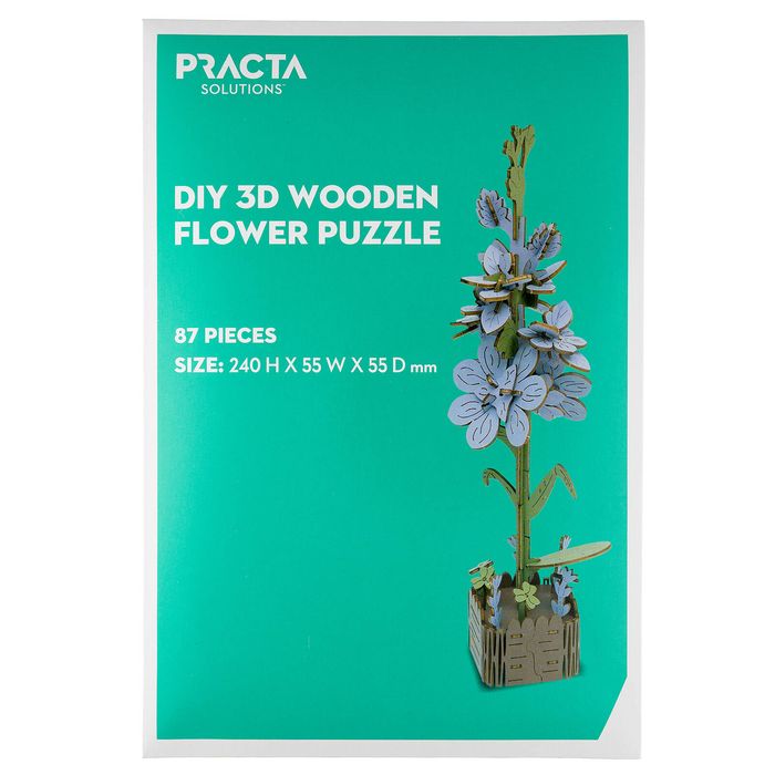 Practa Solution DIY 3D Wooden Flower Puzzle